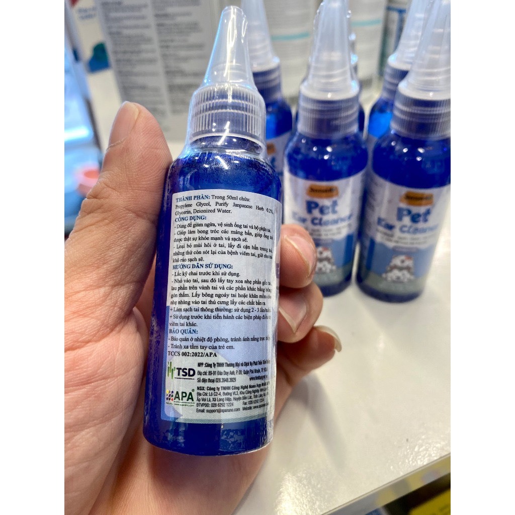 Dung dịch vệ sinh tai Pet Ear Cleaner 50ml, Nước vệ sinh tai cho chó mèo - Chumchumpet2