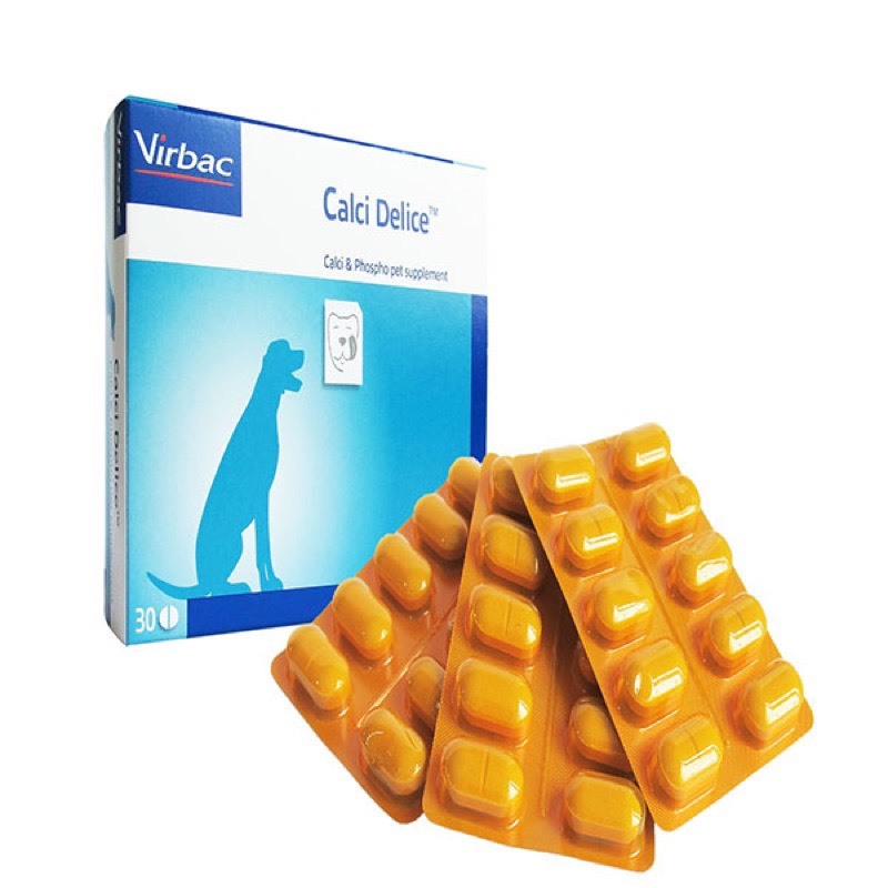 Canxi Pháp Cho Chó Mèo VirBac CalXi Delice Chống Hạ Bàn Cụp Tai