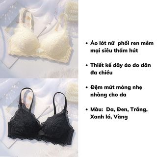 Áo ngực nữ ren không gọng mềm mại thoáng mát, Áo lót nữ sexy quyến rũ gợi cảm DEVARI A2004