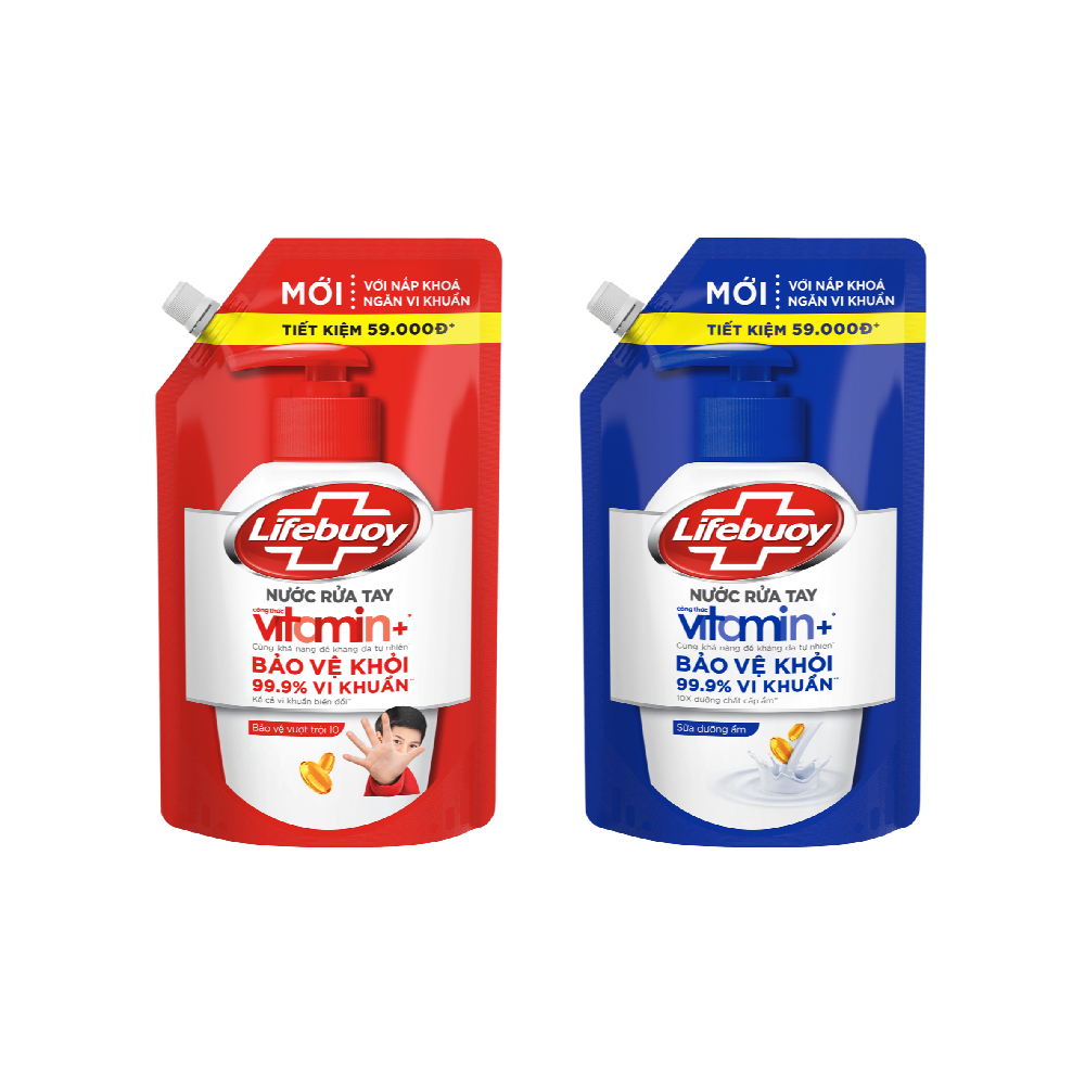 Ảnh Combo 2 Túi Nước Rửa Tay Lifebuoy Vitamin+ 1kg/túi 1