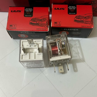 Rơ le xi nhan 3 chân UUS vỏ đỏ điện 12v và 24v