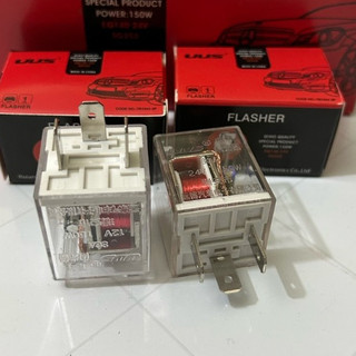 Rơ le xi nhan 3 chân UUS vỏ đỏ điện 12v và 24v