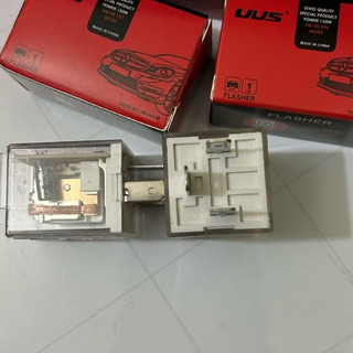 Combo 10 rơ le xi nhan 3 chân UUS vỏ đỏ điện 12v và 24v.