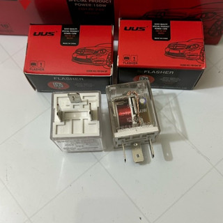 Combo 10 rơ le xi nhan 3 chân UUS vỏ đỏ điện 12v và 24v.