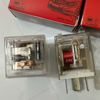 Combo 10 rơ le xi nhan 3 chân UUS vỏ đỏ điện 12v và 24v.