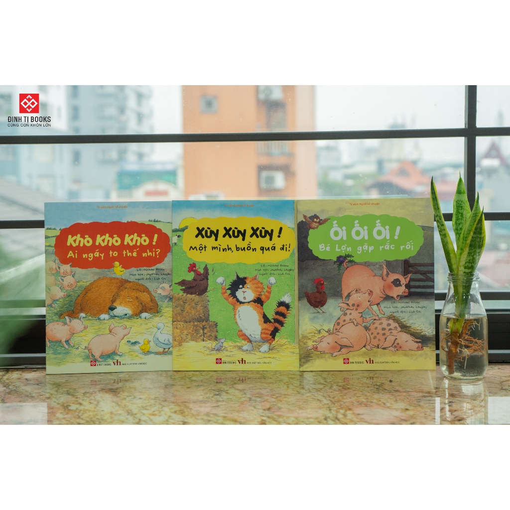 Ảnh Sách - Ối ối ối! Bé Lợn gặp rắc rối + Xùy xùy xùy! Một mình buồn quá đi + Khò khò khò! Ai ngáy to thế nhỉ? Đinh Tị Books 2