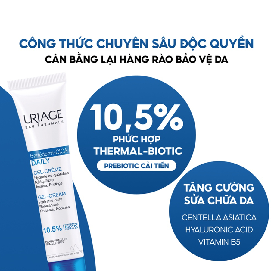 Bộ đôi SERUM & GEL dưỡng giúp làm dịu, phục hồi da Uriage BARIÉDERM-CICA DAILY - Skin Studio