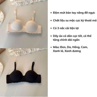 Áo ngực nữ không gọng đúc su đệm mút bàn tay nâng ngực tạo khe sexy và gợi cảm DEVARI A5277