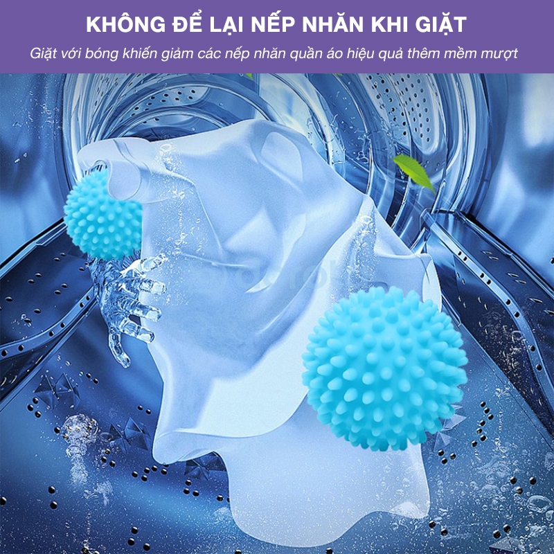 Ảnh Bóng giặt quần áo cao cấp DOROTA chống nhăn, rối quần áo chất liệu silicon mềm không gây hỏng quần áo BGQA 3