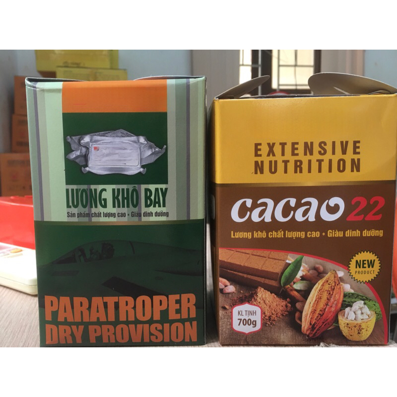 Combo 2 hộp lương khô bay và lk cacao