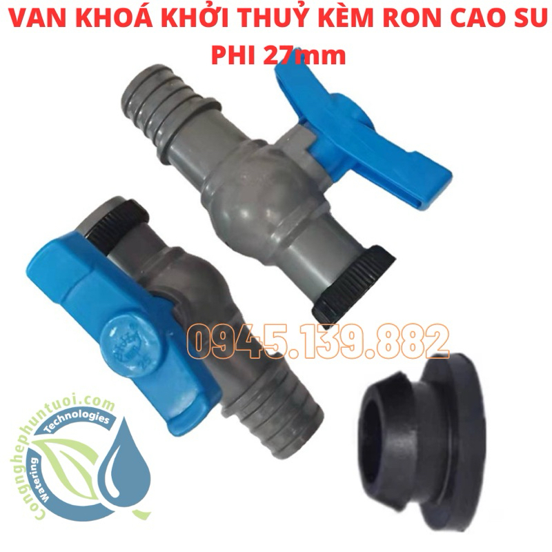 Van khóa khởi thủy nối ống cứng PVC với ống phun mưa 27mm - phụ kiện ...