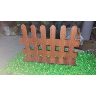 Hàng rào gỗ kích thước 17x24cm trang trí mầm non, trang trí lớp