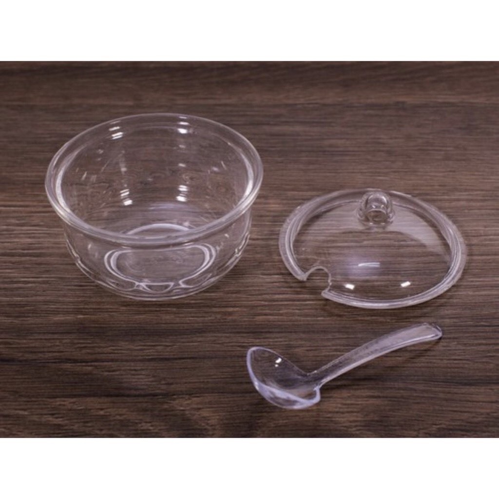 Hũ đựng gia vị -Hủ đựng chanh ớt - Xa tế  NHƯ THA CO có muỗng nhựa Acrylic Cao cấp - có hàng quán
