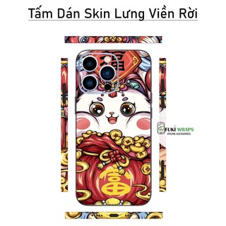 Tấm dán Skin Mặt Sau Mèo MS021 FULL VIỀN 15 pro max , 14 pro max , 13 pro max , 12 pro max , 11 pro max - FukiShop