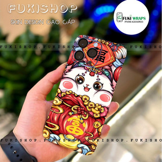 Tấm dán Skin Mặt Sau Mèo MS021 FULL VIỀN 15 pro max , 14 pro max , 13 pro max , 12 pro max , 11 pro max - FukiShop