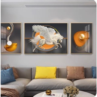 Tranh Tráng Gương treo tường bộ 3 tấm treo phòng khách hiện đại ,tranh tráng gương treo phòng khách HỔ DECOR