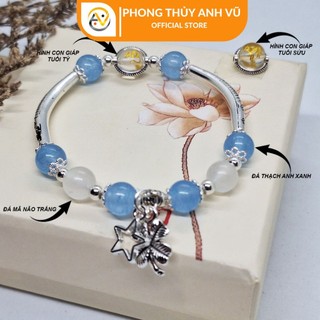 Vòng charm mix đá phong thủy hợp tuổi hợp mệnh cho nữ - Đủ 12 con giáp - may mắn tài lộc tình yêu