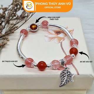 Vòng charm mix đá phong thủy hợp tuổi hợp mệnh cho nữ - Đủ 12 con giáp - may mắn tài lộc tình yêu