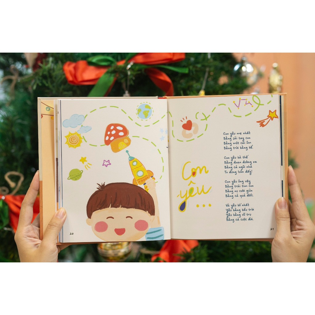 Ảnh Sách Thơ Ru - Cuốn Đêm Ấm (Bìa cứng, kèm nhạc) - Cho bé trước giờ đi ngủ, Casa Sunshine 2