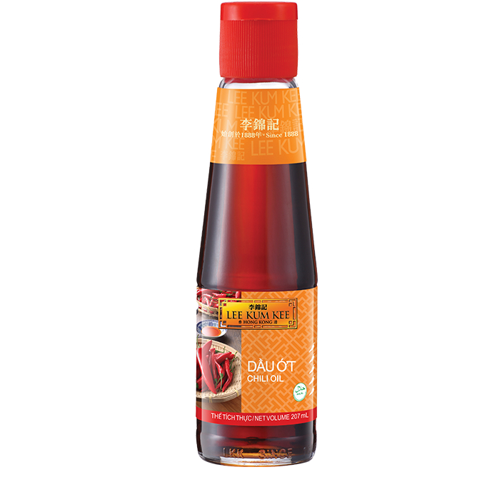 Dầu Ớt Lee Kum Kee 207ml Chính Hãng - Hương Vị Trung Hoa, Màu Đẹp, Cay Nồng Tự Nhiên, Chấm Dimsum, Nấu Mì Cay Luka Food