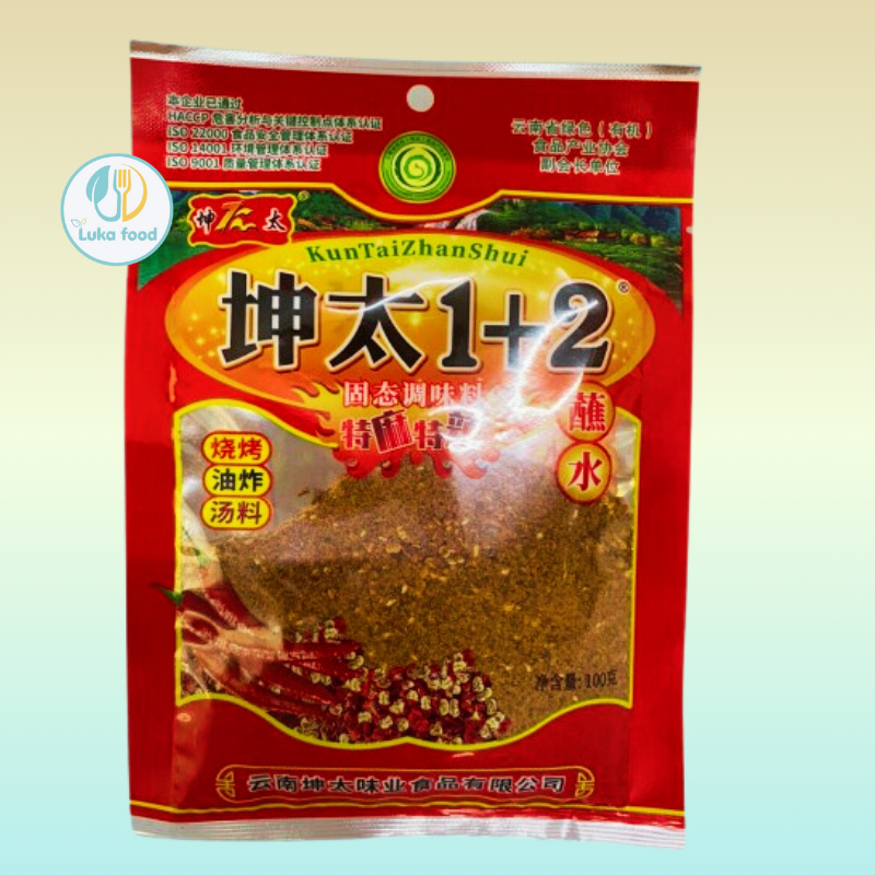 Bột Ớt Tứ Xuyên Kuntai 100g - Gia Vị Tê Cay 1+2 Chấm Đồ Nướng, Lẩu Haidilao,Ướp Thịt Nướng Chuẩn Vị Luka Food