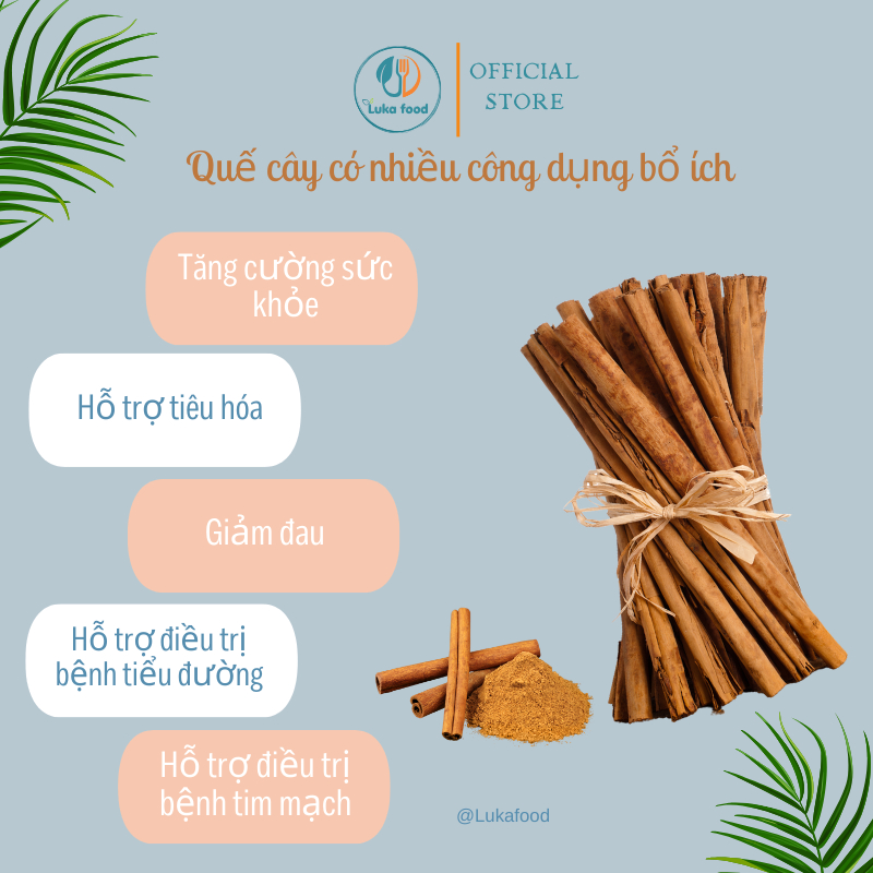 Cây Quế Ống Tự Nhiên Hàng Tuyển 100GR Thảo Mộc Sạch, Nhiều Tinh Dầu, Gia Vị Đa Năng Xông Nhà, Pha Trà Luka Food