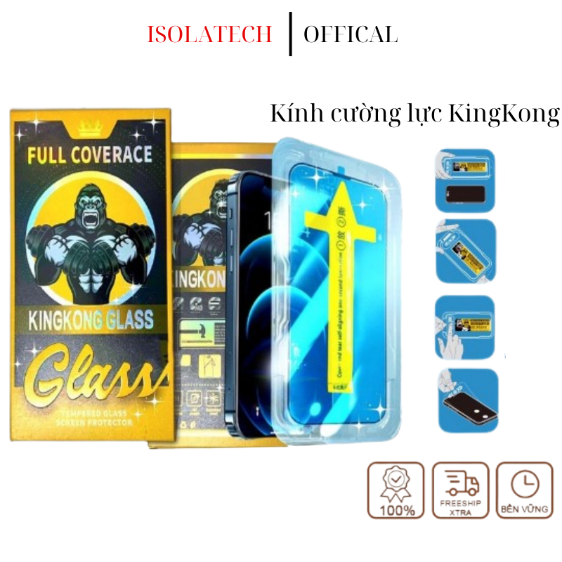 Kính Cường Lực Kingkong Chống Nhìn Trộm Có Khung Tự Dán Iphone 13