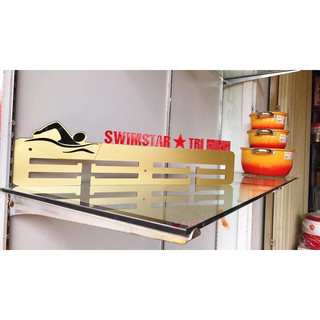 GTHC bơi lội, NGUYỄN KHÁNH VY khung gold, icon xanh biển, chữ đỏ
