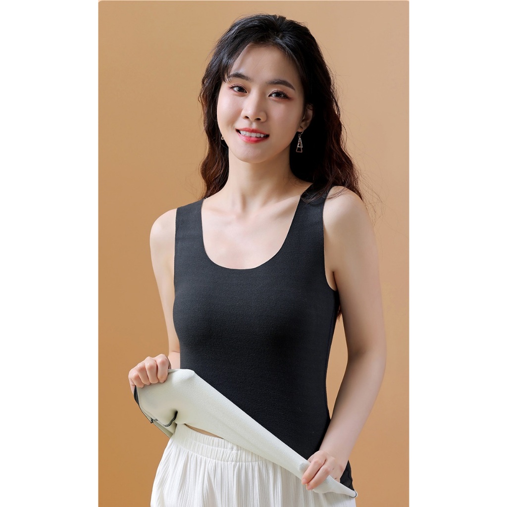 Áo Giữ Nhiệt Nữ Lót Trong Nỉ Nhung Ấm Áp Phối Cùng Áo Dài, Co Giãn Tốt, Mặc Lót Mùa Đông LA021