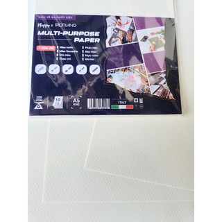 HAPPY - Giấy vẽ dòng đa năng 200gsm Multi-Purpose / MIXED MEDIA từ Ý đủ size từ a6 - a5 - a4 - a3 🌻