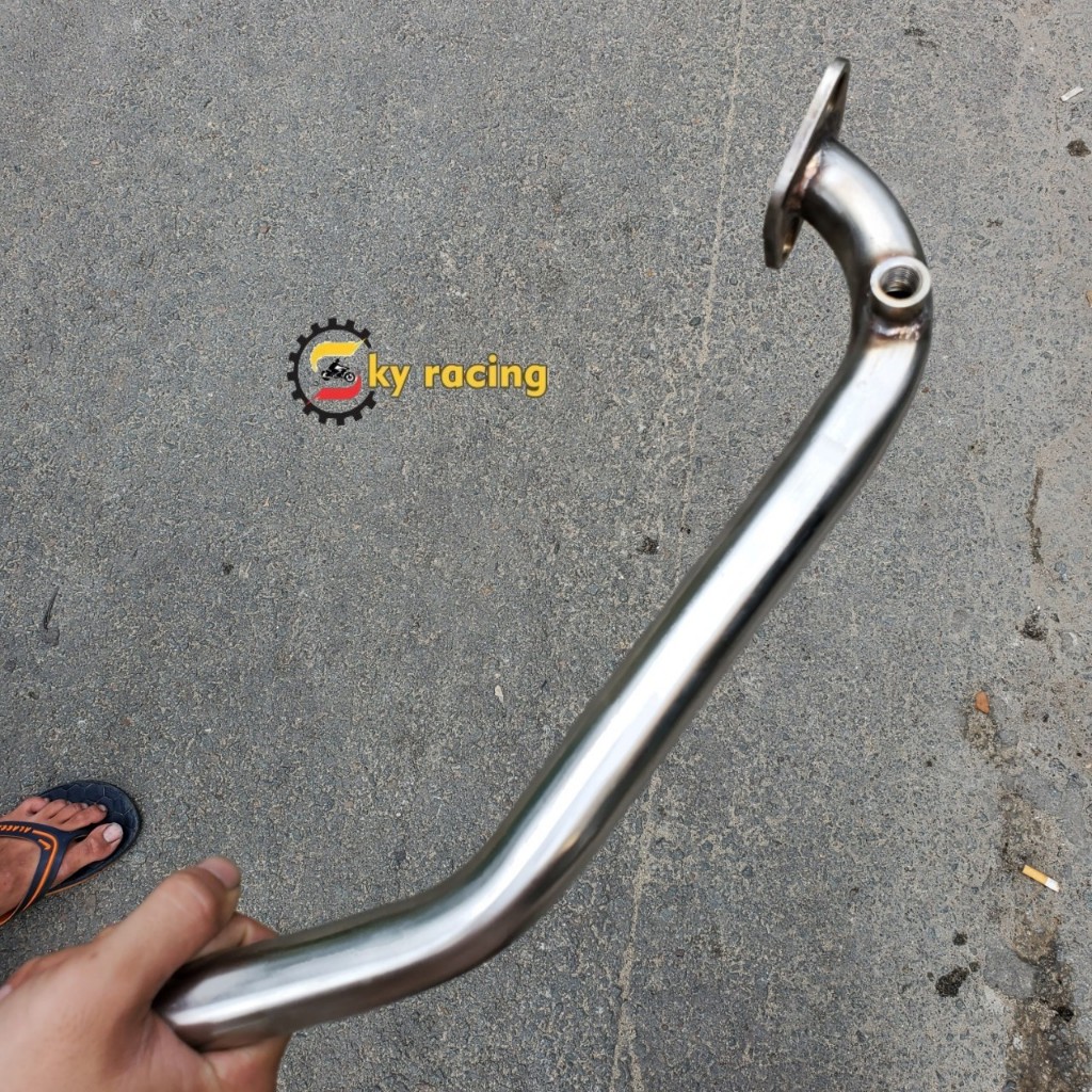 Cổ pô inox 304 trơn có cảm biến oxi lắp cho dòng AB 160, Vario 160 ...