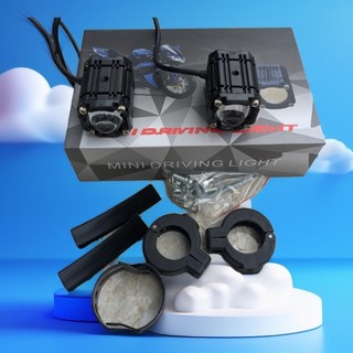 Đèn Trợ Sáng Xe Máy Ô Tô Bi Cầu 2 Màu Cốt Pha A02 - Bản Đặc Biệt 4 Chế Độ Cho Khách VIP