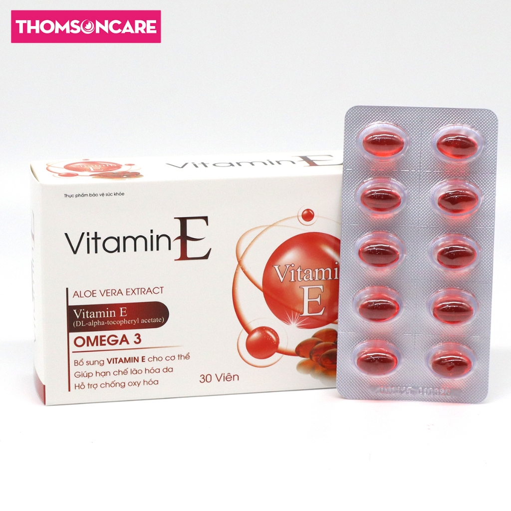 Vitamin E đỏ thêm Omega 3 TSC Group- Bổ sung Vitamin E, chống oxy hóa, lão hóa da đẹp da từ thảo dược tự nhiên