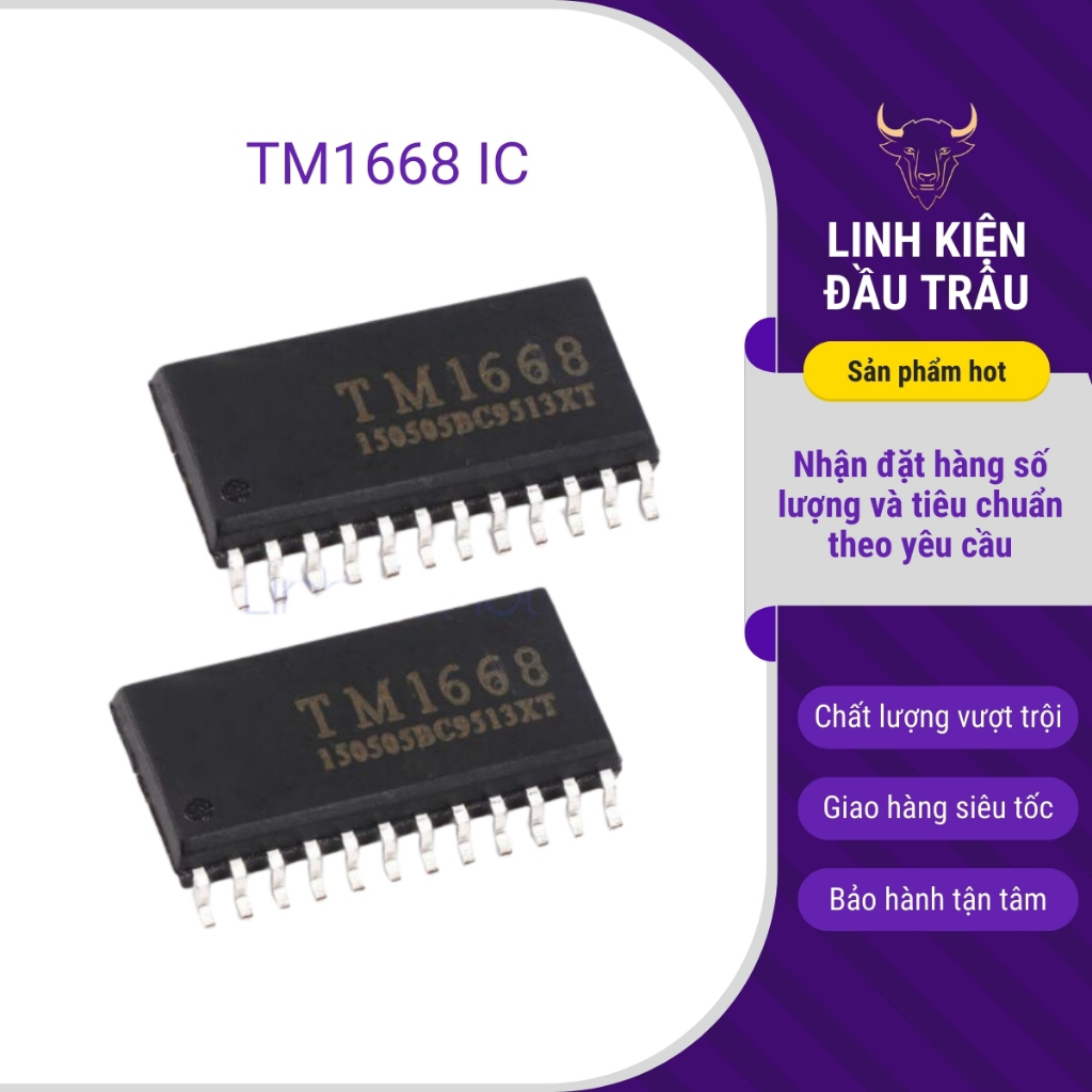 IC quét led và bàn phím TM1668 linh kiện đầu trâu | Shopee Việt Nam