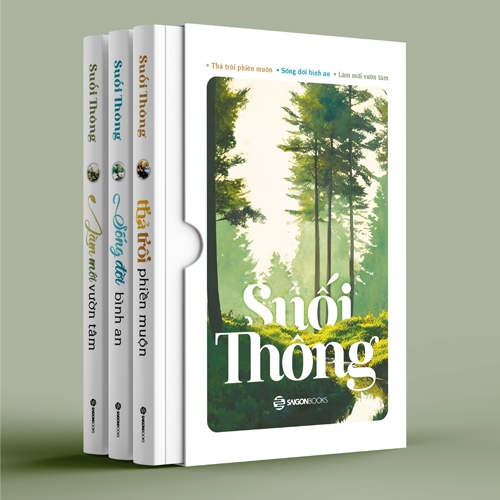 Combo 3 Quyển Suối Thông - Thả Trôi Phiền Muộn - Làm Mới Vườn Tâm - Sống Đời Bình An
