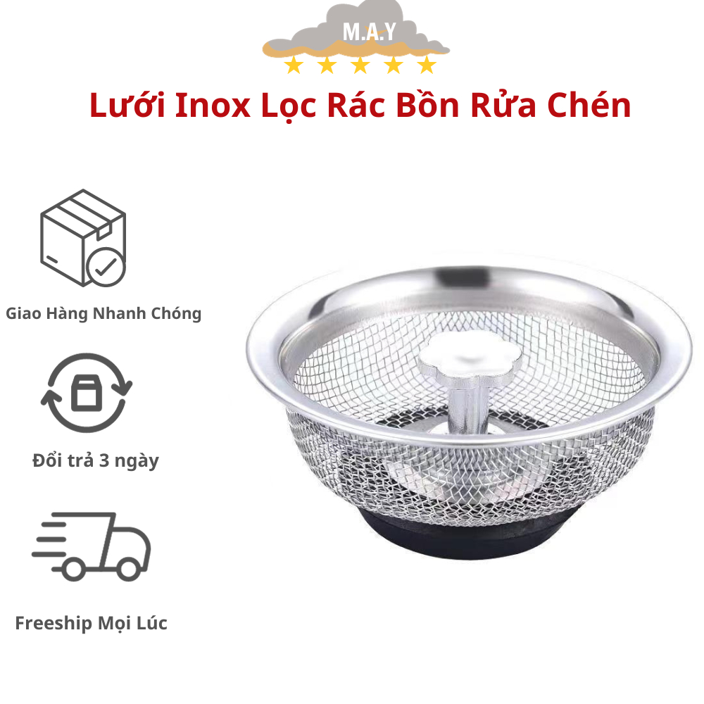 Lưới Inox Lọc Rác Bồn Rửa Chén - Lưới Lọc Cặn Thức Ăn, Rau Thừa Chống ...