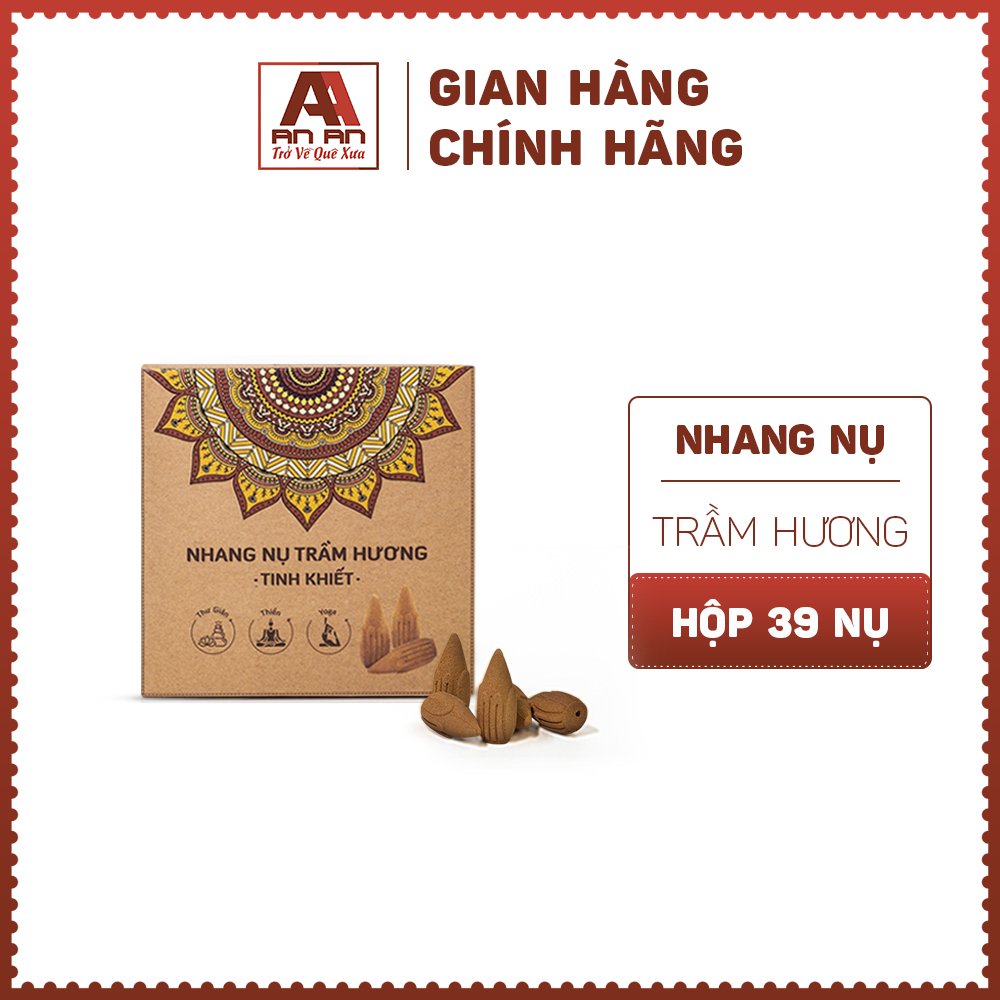 Ảnh Nhang nụ trầm hương An An, nụ trầm khói ngược xông phòng nguyên chất hộp 39 nụ, thơm lâu, không hoá chất 2