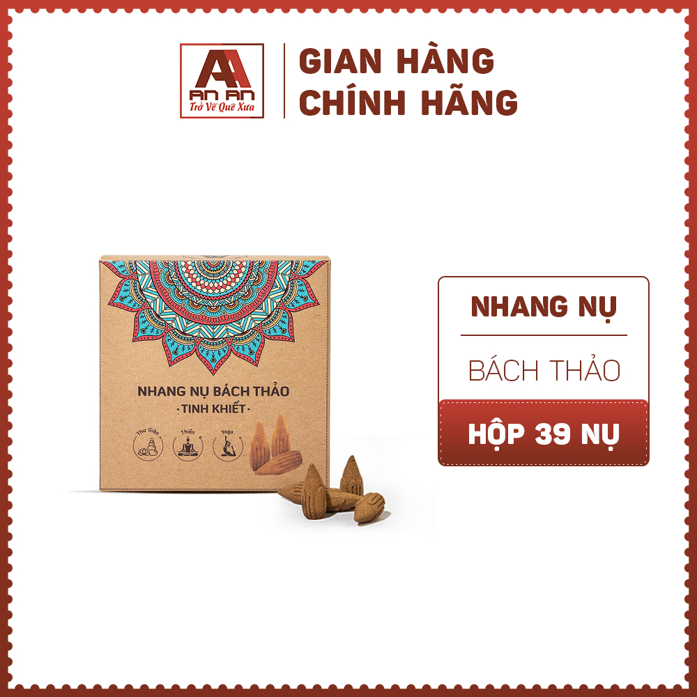 Ảnh Nhang nụ bách thảo, nhang nụ thuốc bắc xông nhà, thiền định 100% tự nhiên hộp 39 viên - Nhang sạch An An 2