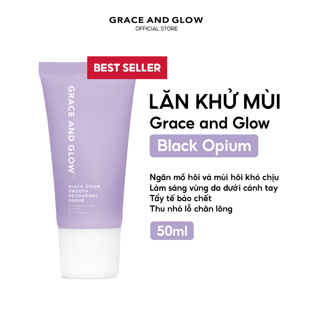 Lăn khử mùi Grace and Glow Black Opium Smooth Deodorant Serum dưỡng sáng ngăn ngừa mồ hôi khử mùi cao cấp 50ml 5925-01