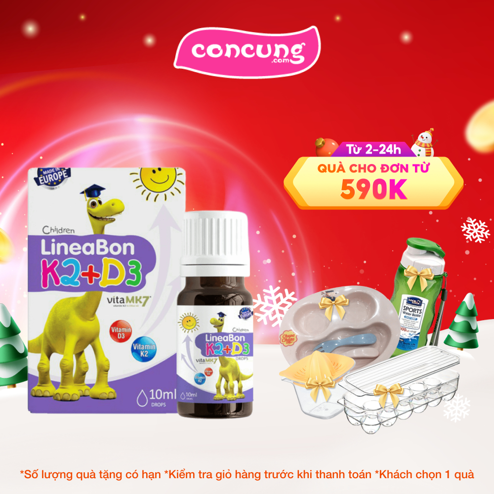 (Đã bán 5,7k) Vitamin giúp bé tăng chiều cao K2+D3 Lineabon