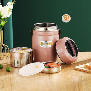 Cặp Lồng Giữ Nhiệt Chân Không 3 Ngăn Inox 304 1.5L & 2L Chống Tràn - Xanbo Cam Homeware