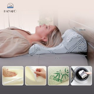 Gối Kê Cổ Hanako 2 Đầu Cao Thấp – Giảm Mỏi Cổ, Hỗ Trợ Thoái Hóa Cột Sống Cổ
