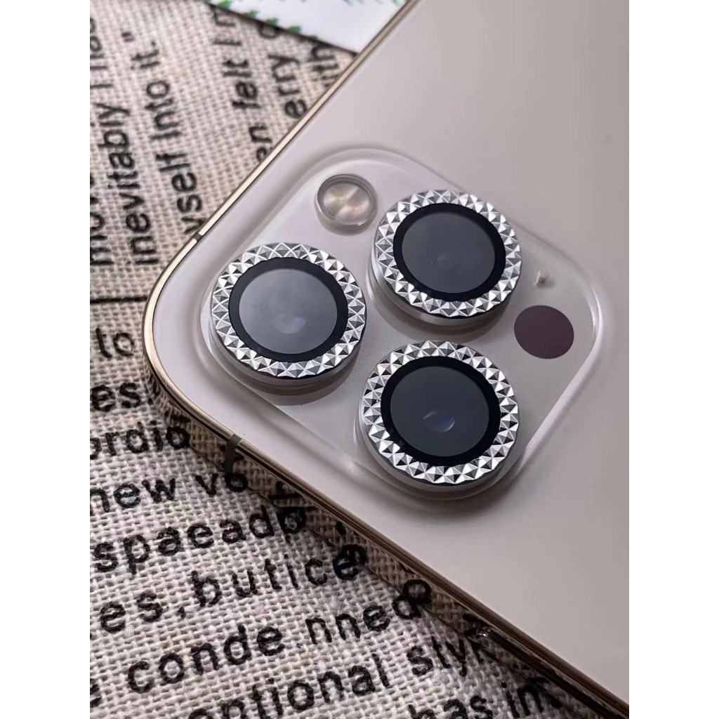 Bộ bảo vệ camera iphone lens kim cương, nhũ đá, titan ( TẶNG KÈM GIẤY LAU )
