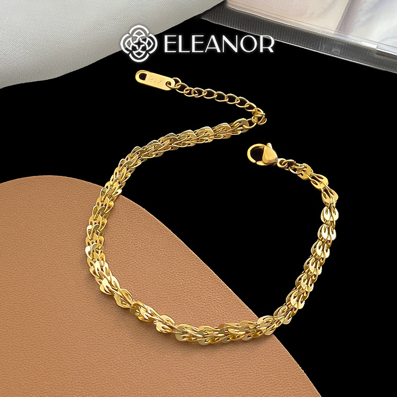 Vòng tay nữ titan Eleanor Accessories dáng đuôi phụng basic phụ kiện trang sức lắc tay 4246