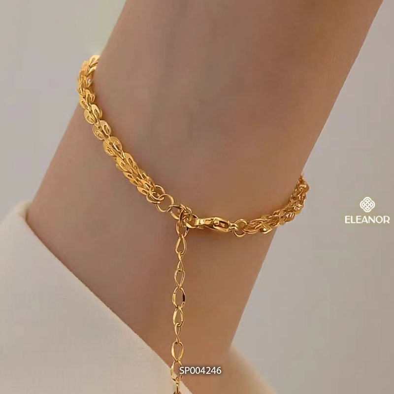 Vòng tay nữ titan Eleanor Accessories dáng đuôi phụng basic phụ kiện trang sức lắc tay 4246