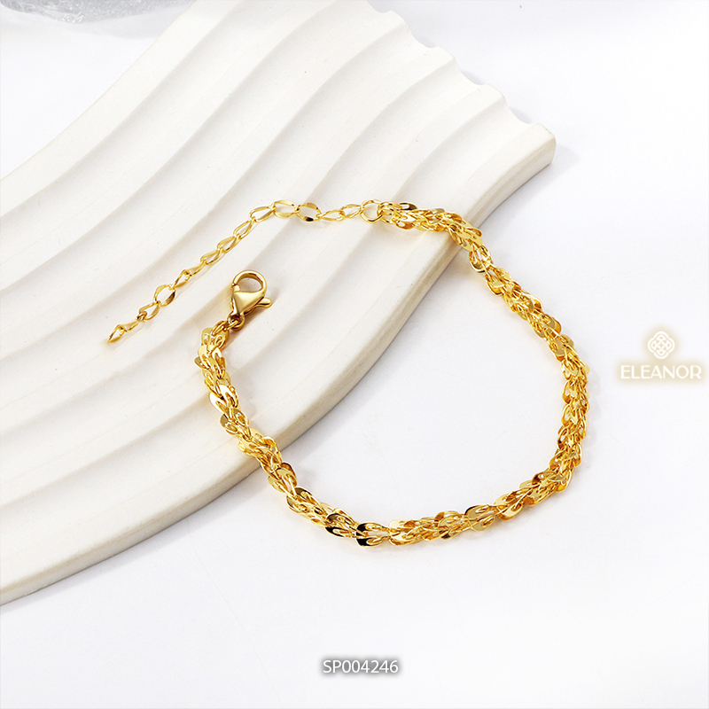 Vòng tay nữ titan Eleanor Accessories dáng đuôi phụng basic phụ kiện trang sức lắc tay 4246