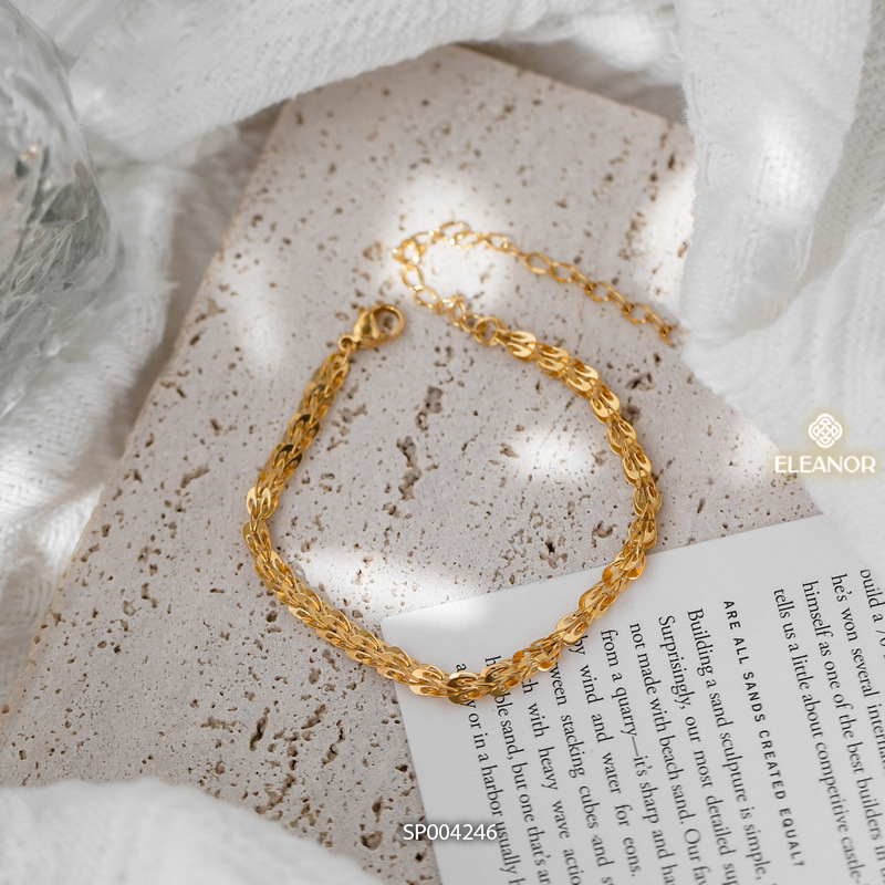 Vòng tay nữ titan Eleanor Accessories dáng đuôi phụng basic phụ kiện trang sức lắc tay 4246