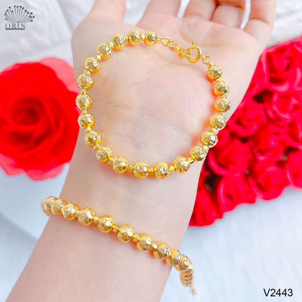 Lắc tay bi, vòng đeo tay khắc sáng thiết kế cao cấp Orin V2443 | Shopee ...