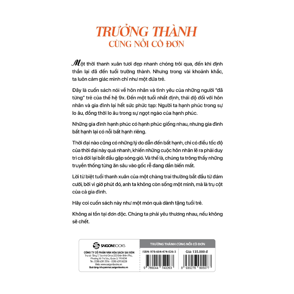 Sách - Trưởng Thành Cùng Nỗi Cô Đơn - Lý Thượng Long