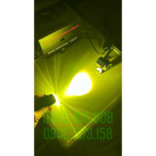 Led bi mini điện 2 màu. Bi led trợ sáng ô tô, xe máy 12/24v (Bi vỏ trắng)